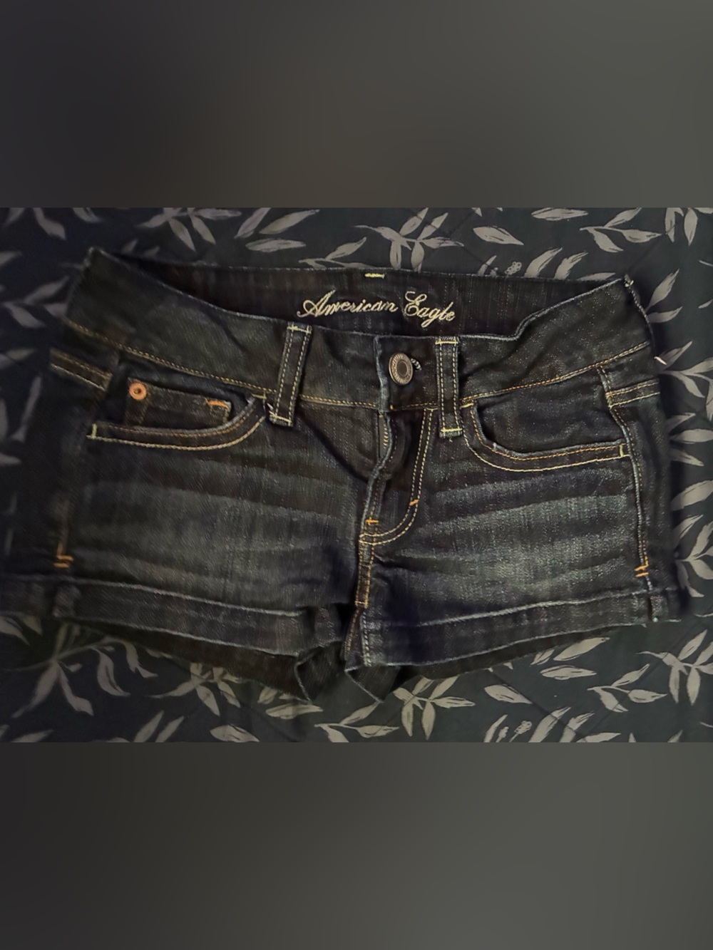 American Eagle Outfitters Dark Blue Denim Jean Shorts